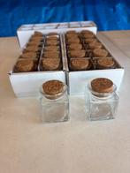 Glazen Potjes met Kurk - Set van 28, Ophalen, Nieuw, Glas, Minder dan 50 cm
