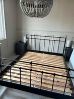 IKEA Bedframe 160x200, Ophalen, Zwart, Tweepersoons, Zo goed als nieuw