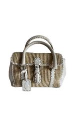 Authentieke vintage  Fendi Selleria raffia handtas, Ophalen of Verzenden, Zo goed als nieuw, Handtas