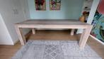 Prachtige robuuste eettafel (whitewash), Huis en Inrichting, Tafels | Eettafels, 200 cm of meer, Zo goed als nieuw, Vijf personen of meer