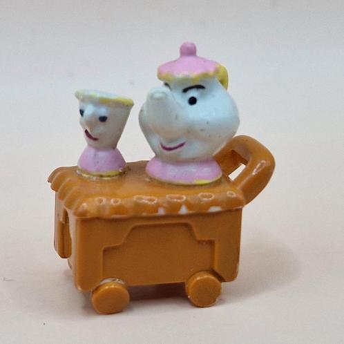 Polly Pocket Bluebird Belle en Beest mevrouw theepot barstje, Verzamelen, Disney, Gebruikt, Beeldje of Figuurtje, Assepoester of Belle