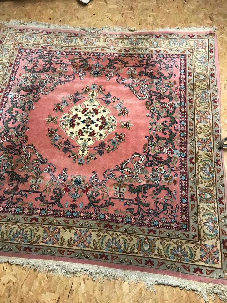 Handgeknoopt Perzisch tapijt - Oud roze/beige, Huis en Inrichting, Stoffering | Tapijten en Kleden, Gebruikt, 150 tot 200 cm, 200 cm of meer