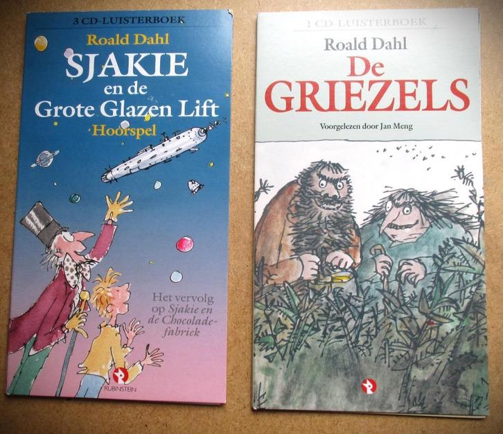 Roald Dahl~Sjakie Glazen Lift en Griezels~Luisterboeken 3cd~, Boeken, Luisterboeken, Cd, Kind, Ophalen of Verzenden
