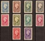 Suriname NVPH nr 229/38 ongebruikt Koningin Wilhelmina 1945, Postzegels en Munten, Postzegels | Suriname, Ophalen of Verzenden