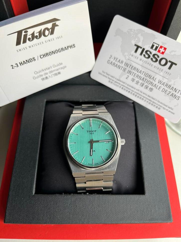 Tissot PRX Mintgroen, Sieraden, Tassen en Uiterlijk, Horloges | Heren, Zo goed als nieuw, Ophalen of Verzenden