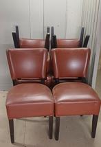 6 bruin/rode Stoelen horeca kwaliteit makkelijk af te nemen, Ophalen, Bruin, Horeca kantine, Vijf, Zes of meer stoelen