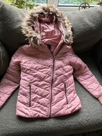 Roze winterjas met bontkraag - Maat M, Ophalen of Verzenden, Gedragen, Maat 38/40 (M), Roze