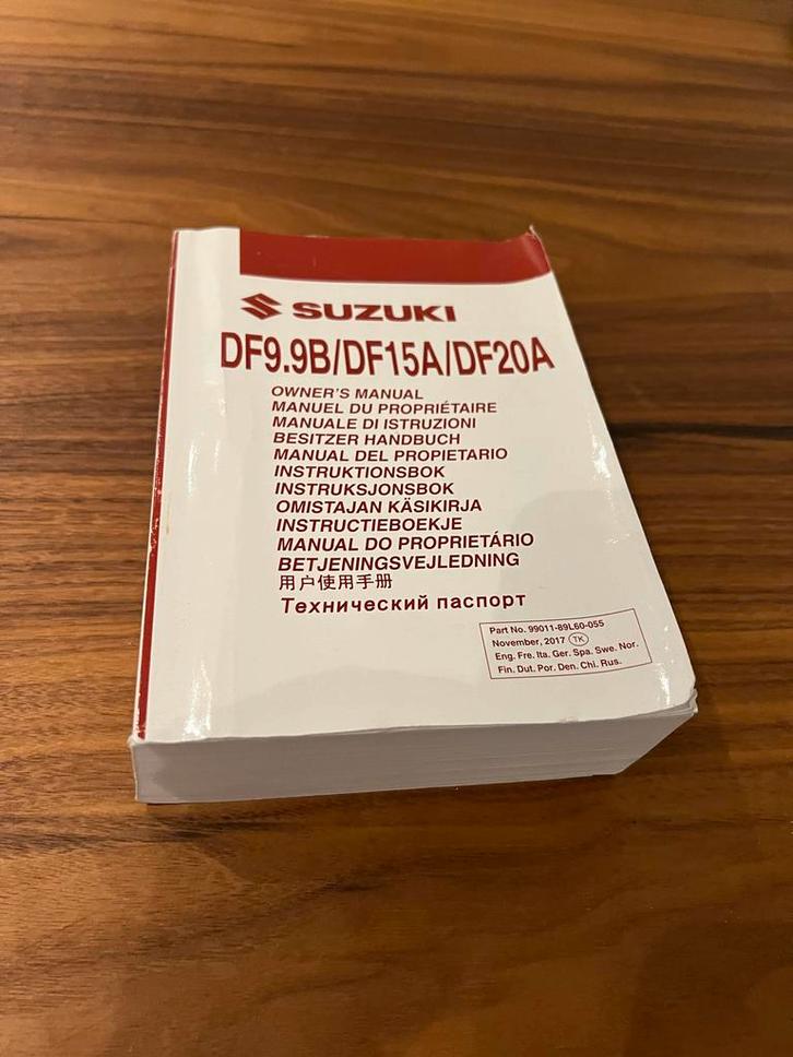 Handleiding Suzuki DF9.9, DF15, DF20 buitenboordmotor, Watersport en Boten, Accessoires en Onderhoud, Ophalen of Verzenden