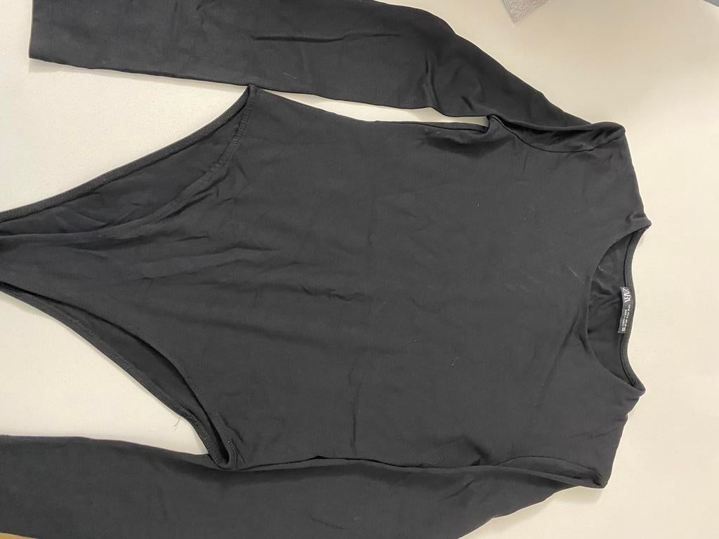 Zwarte Zara Body - Maat M, Kleding | Dames, Ondergoed en Lingerie, Ophalen of Verzenden, Zwart, Body of Korset