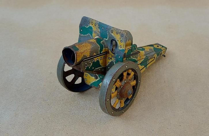 Antiek Blikken Howitzer 'Pre-War 1930s' Speelgoed Kanon, Antiek en Kunst, Antiek | Speelgoed, Ophalen of Verzenden