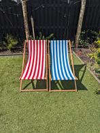 2x Ikea houten ligstoel / strandstoel, Tuin en Terras, Gebruikt, Hout, Ophalen