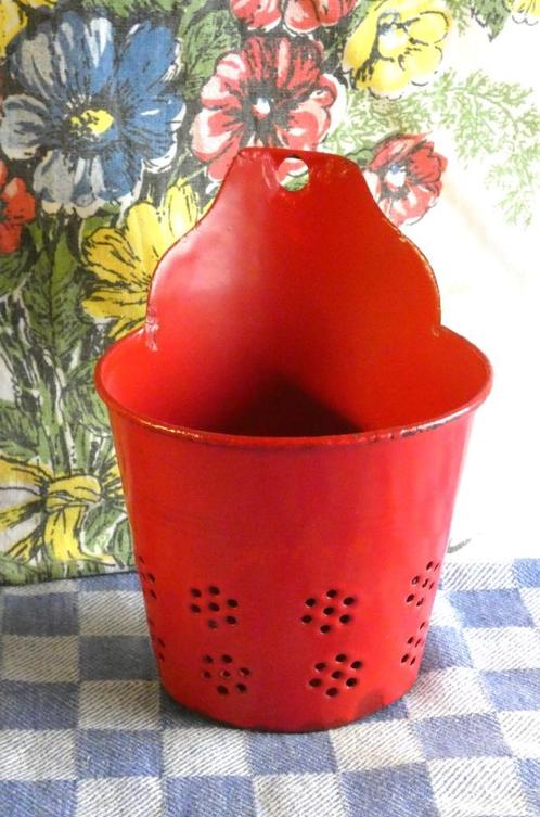 oude emaille zeepmok/ rood emaille zeephouder, Antiek en Kunst, Antiek | Emaille, Ophalen of Verzenden