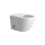 Wandcloset Darlo met bidet koud/warm en toiletbril, wit, Doe-het-zelf en Verbouw, Ophalen of Verzenden, Nieuw, Rvs, Toilet