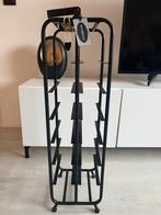 Zwart metalen Riverdale wijnrek 88 cm, Nieuw, Metaal, Ophalen, 75 cm of meer