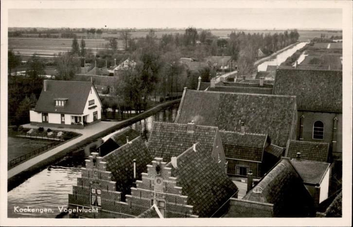 Kockengen Vogelvlucht st 1954, Verzamelen, Ansichtkaarten | Nederland, Gelopen, Utrecht, 1940 tot 1960, Ophalen of Verzenden