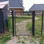 Stevige zwarte tuinpoort, totaal 300 cm breed, Ophalen, Gebruikt, 100 tot 150 cm, Draaipoort