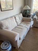 2x Ikea Ektorp 2-zits banken met witte hoes, Huis en Inrichting, Banken | Bankstellen, Ophalen, Gebruikt, Tweepersoons, 75 tot 100 cm