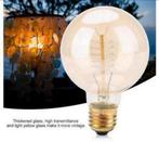 2x Spiraal lamp 80x120 E27 vintage 40W deco LED eventueel 48, 30 tot 60 watt, Led-lamp, Soft of Flame, Nieuw