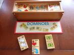 Houten Kistje met DOMINO-stenen, compleet, Ophalen, Puzzelen