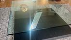 Design vierkante salontafel met glazen blad, Huis en Inrichting, Tafels | Salontafels, 50 tot 100 cm, Minder dan 50 cm, Gebruikt