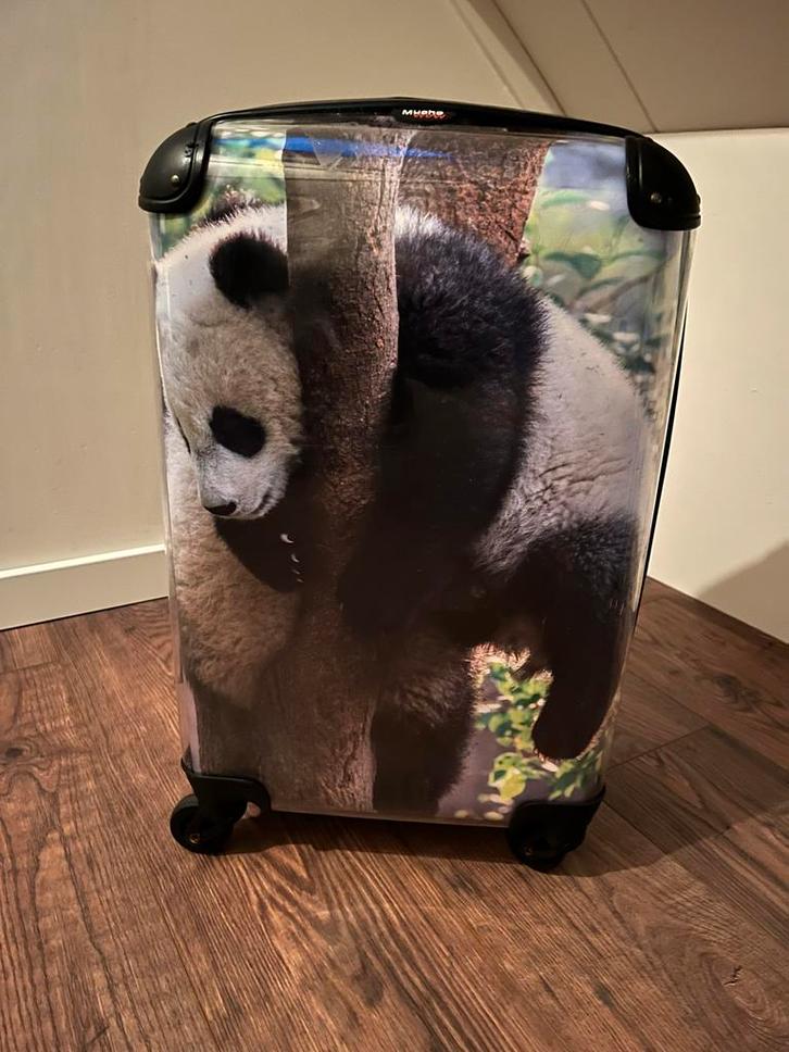 Koffer met Panda Print, Sieraden, Tassen en Uiterlijk, Koffers, Zo goed als nieuw, Hard kunststof, 50 tot 60 cm, 35 tot 45 cm