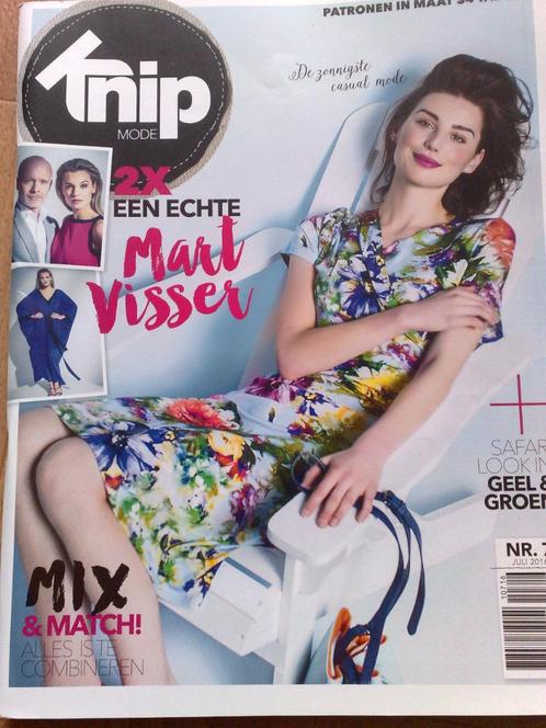 Knipmode juli nr. 7 / 2016 , patronen in maat 34 t/m 54, Hobby en Vrije tijd, Kledingpatronen, Nieuw, Vrouw, Knipmode, Verzenden