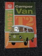 Metalen bord Volkswagen T2 Camper Van [20x30cm], Ophalen of Verzenden, Nieuw, Auto's