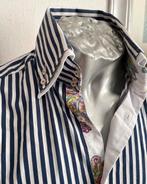 Cavallaro Napoli gestreept overhemd maat 38, Ophalen of Verzenden, Zo goed als nieuw, Blauw, Halswijdte 38 (S) of kleiner