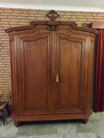 Antieke eikenhouten linnenkast of “bruidskast”, Ophalen of Verzenden