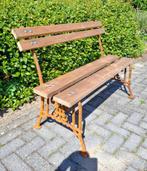 Zware tuinbank gietijzeren zijkanten 120 cm breed., Ophalen, Nieuw, Metaal