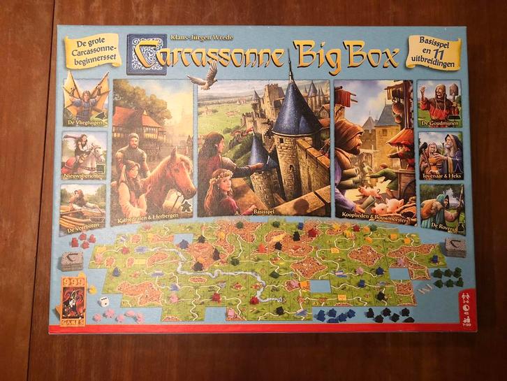 Carcassonne Big Box, Hobby en Vrije tijd, Gezelschapsspellen | Kaartspellen, Zo goed als nieuw, Ophalen of Verzenden