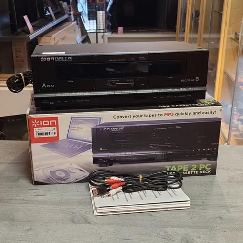 ION Tape 2 PC Cassettedeck met USB Zwart, Audio, Tv en Foto, Cassettedecks