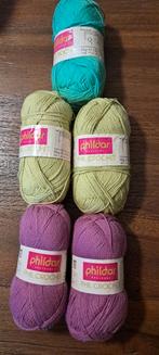 Phildar Phil Crochet - 5 Bollen, Ophalen of Verzenden, Zo goed als nieuw, Breien of Haken, Wol of Garen