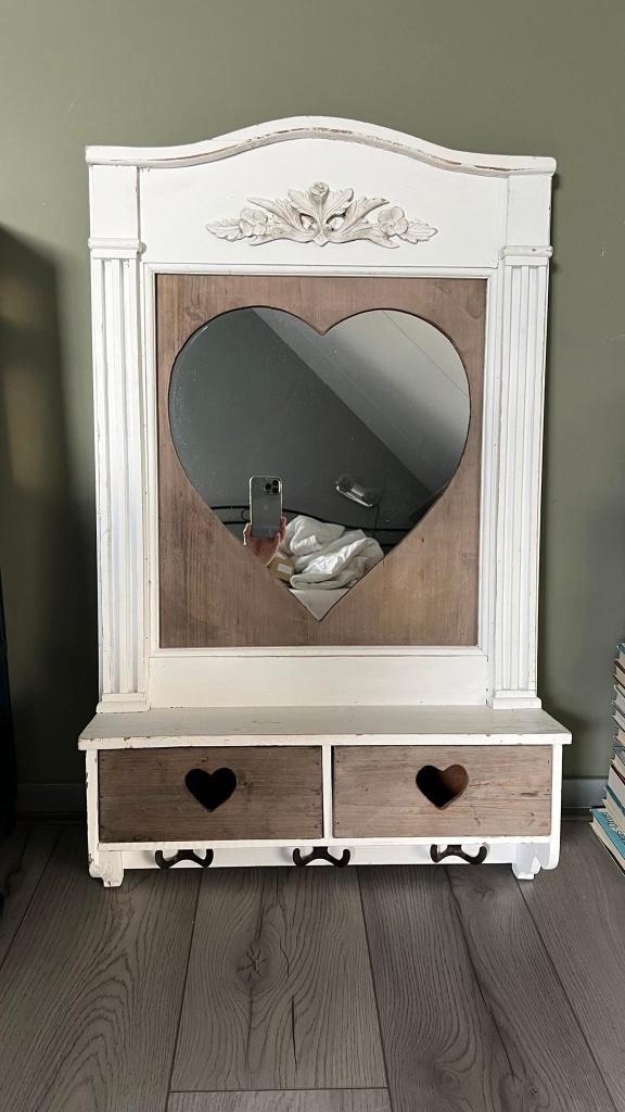 Spiegel-kastje-kapstok, Huis en Inrichting, Woonaccessoires | Spiegels, 50 tot 75 cm, Minder dan 100 cm, Rechthoekig, Ophalen