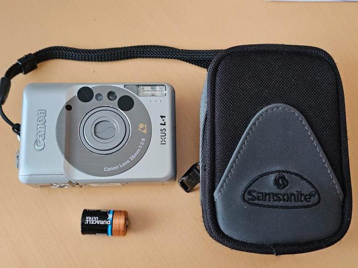 Canon Ixus L-1 APS Camera + Samsonite Tasje, Audio, Tv en Foto, Fotocamera's Analoog, Zo goed als nieuw, Compact, Canon, Ophalen of Verzenden