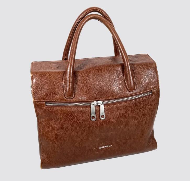 GiGi Fratelli – laptop/tablet tas – model ROM8010 – Brandy, Computers en Software, Laptoptassen, Zo goed als nieuw, Schoudertas