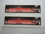 sticker oud PINKPOP pink pop festival 1985 ZGAN NOS 007 bond, Verzenden, Zo goed als nieuw, Bedrijf of Vereniging