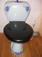 antiek wasbak met bijbehorend toilet delfts blauw, Ophalen of Verzenden
