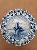 Delfts Blauw Bord Veere met Zeilschip, Antiek en Kunst, Ophalen of Verzenden