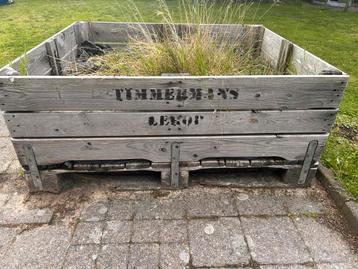 Grote plantenbak houten kist fruitkist, 100x120cm, gratis! beschikbaar voor biedingen
