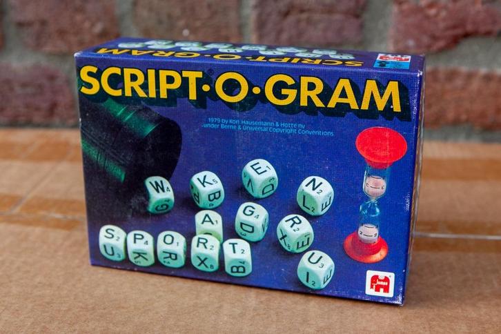 Vintage script o gram dobbelspel jumbo | gezelschapsspel, Hobby en Vrije tijd, Gezelschapsspellen | Bordspellen, Gebruikt, Ophalen of Verzenden