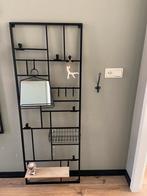 Zwart metalen wandrek, Huis en Inrichting, Ophalen, Zo goed als nieuw