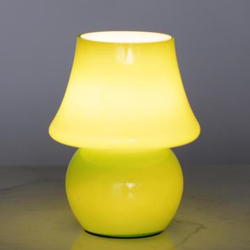 ✅ MUSHROOM tafellamp glas  klein model groen beschikbaar voor biedingen