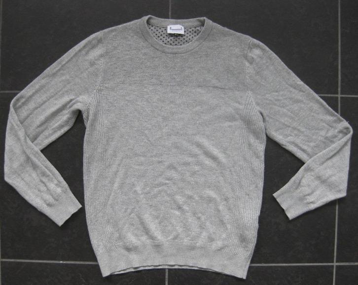 Adolfo Dominguez grijze trui, ronde hals viscose merino, S-M, Kleding | Heren, Truien en Vesten, Zo goed als nieuw, Maat 46 (S) of kleiner