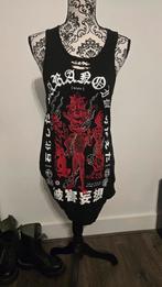 Killstar gothic jurk tshirt top S, Kleding | Dames, Jurken, Ophalen of Verzenden, Zo goed als nieuw, Zwart, Boven de knie