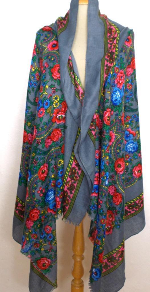 Vrolijke folklore bloemen print mooie grote sjaal, Kleding | Dames, Mutsen, Sjaals en Handschoenen, Zo goed als nieuw, Sjaal, Maat 42/44 (L)