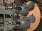 Set industriele hanglampen antraciet met chrome, Ophalen, Zo goed als nieuw, Minder dan 50 cm