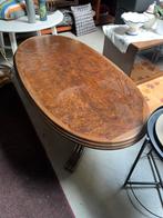 Ovale salontafel mahoniehout, Ophalen, Gebruikt, 100 tot 150 cm, 50 tot 100 cm