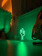Cactus LED lamp – Neon look, Ophalen of Verzenden, Zo goed als nieuw, Minder dan 50 cm, Tafellamp