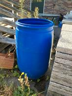 Kunstof blauwe regenton/voederton, Tuin en Terras, Regentonnen, 150 liter of meer, Ophalen, Gebruikt, Kunststof